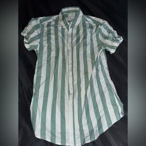 Green and white ASOS button down T shirt